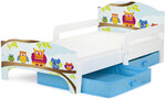	Wooden bed for children with 140 x 70 mattress - SMART - Owls UV print