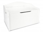 Large XL wooden toy box - White