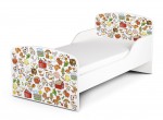 Wooden bed for children - Farm Animals UV print - with a 140x70 mattress