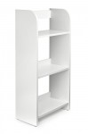 White wooden bookcase - 3 shelves - Plain