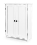 White universal cabinet with black handles MEGHAN 