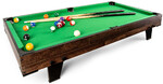 Leomark wooden portable pool table in vintage style