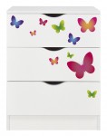 White chest of drawers - ROMA - Butterflies