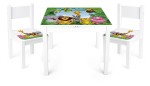 Wooden table witht two chairs set - Yeti - Jungle Animals