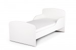 Wooden bed for children - White - with a 140x70 mattress