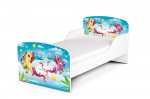 Wooden bed for children - Pony UV print - with a 140x70 mattress