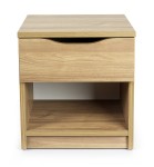 Modern cabinet nightstand with a drawer - Walnut 