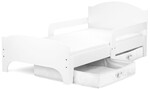 Wooden bed for children with 140 x 70 mattress - SMART - White