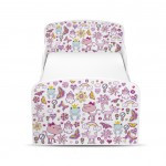 Wooden bed for children - Princess Dreams UV print - with a 140x70 mattress