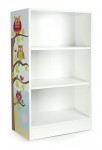 Simple White Bookshelf - OSLO - 3 Shelves Owls