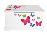 Wooden toy box - Butterflies 