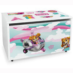 Wheeled wooden toy box with stool seat - PAW Patrol Skye 05