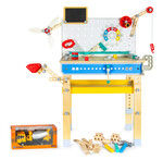 Wooden workbench - Junior Constructor - set with concrete mixing truck