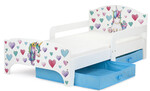 Wooden bed for children with 140 x 70 mattress - SMART - Unicorn UV print 