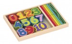 Wooden numbers and counting sticks - educational toy