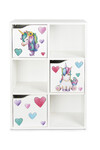 Wooden shelf with 3 doors - KUBICO SLIM - Unicorn