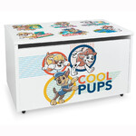 Wheeled wooden toy box with stool seat - PAW Patrol Cool Pups 08