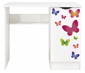 White desk with storage - ROMA - Butterflies
