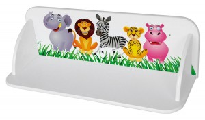 Simple white wooden shelf - Jungle Animals UV print