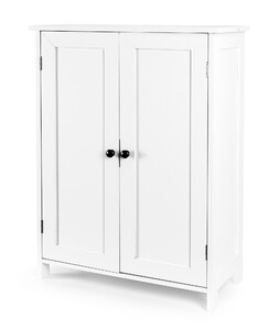 White universal cabinet with black handles MEGHAN 