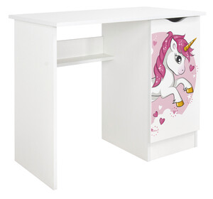 White desk with storage - ROMA - Pink Unicorn