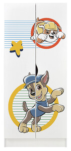 White two-door wardrobe - ROMA - Paw Patrol  11